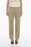 Samsoe & Samsoe Solid Color Hoys Pants With Drawstring Waist In Beige