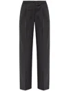 Samsoe & Samsoe Straight-leg Trousers In 黑色
