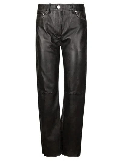 Samsoe & Samsoe Samsoe Samsoe Straight Leg Trousers In Black