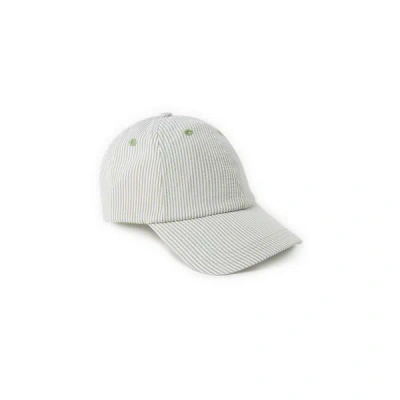 Samsoe & Samsoe Striped Baseball Cap In White
