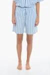 Samsoe & Samsoe Striped Devon Shorts With 3 Pockets In Blue