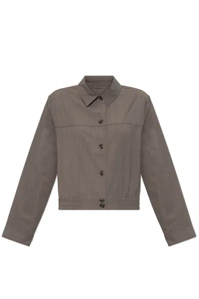 Samsoe & Samsoe Samsoe Samsoe Cropped Cotton Jacket In Beige