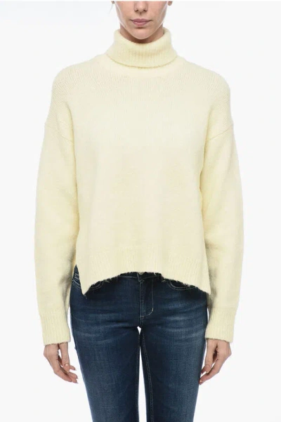 Samsoe & Samsoe Turtleneck Issa Oversized Pullover In Gold
