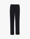 SAMSOE & SAMSOE SAMSOE SAMSOE WOMENS BLACK HOYS ELASTICATED-WAIST RECYCLED POLYESTER-BLEND TROUSERS