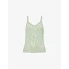 SAMSOE & SAMSOE SAMSOE SAMSOE WOMEN'S SWEET PEA SAISHA V-NECK COTTON AND LINEN-BLEND KNITTED TOP