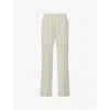 Samsoe & Samsoe Womens Hoys Relaxed-fit Straight-leg Mid-rise Stretch-recycled Polyester Trousers Agate Gray