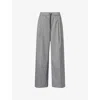 Samsoe & Samsoe Womens Sarila Drawstring Stretch-woven Trousers Grey Mel.