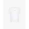 Samsoe & Samsoe Womens Ice Blue Jasper Sacamino Printed Cotton-jersey T-shirt