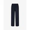 Samsoe & Samsoe Samsoe Samsoe Womens Black Uma Wide-leg High-rise Stretch-recycled Polyester Trousers
