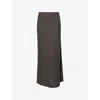 Samsoe & Samsoe Womens Saagneta Pinstripe Linen Maxi Skirt Beluga St. In Beluga St.