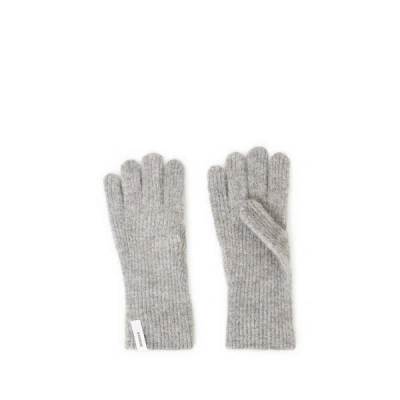 Samsoe & Samsoe Wool-blend Gloves In Grey