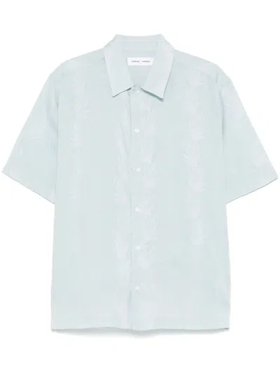 Samsoe & Samsoe X Saayo Jacquard Shirt In Blue