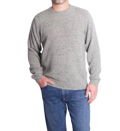 Samsoe Sanataniel Crewneck Sweater In Grey Melange In Blue