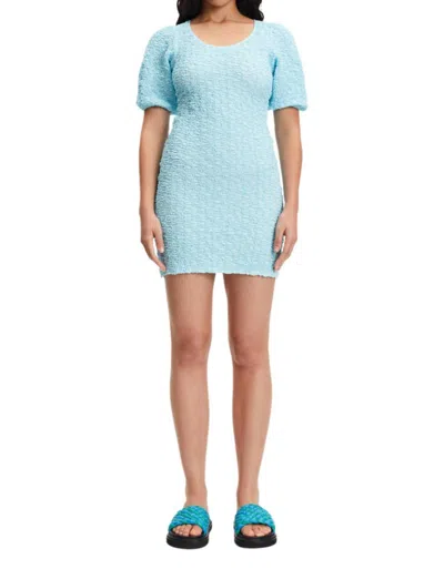 Samsoe Sophia Mini Dress In Iced Aqua In Blue