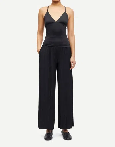 Samsoe Uma Straight Leg Trousers In Black
