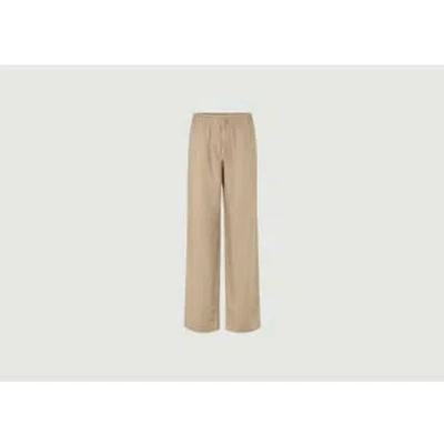 Samsoesamsoe Hoys Casual Linen Pants In Neutral