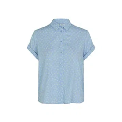 Samsoesamsoe Orchid Sorbet Short Sleeved Majan 9942 Shirt In Blue