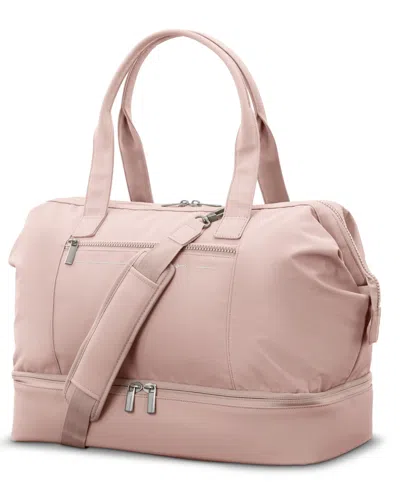 Samsonite Better Than Basic Drop Bottom Weekender Duffel In Pink