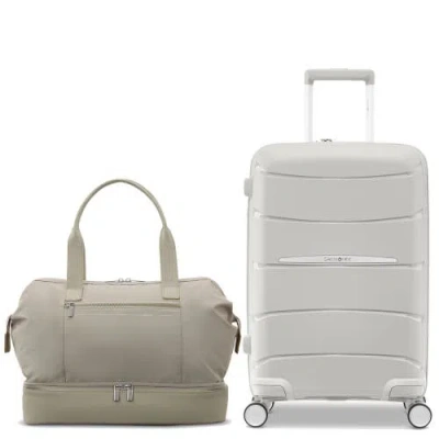 Samsonite Better Than Basics Drop Bottom Weekender & Outline Pro Carry-on 2-piece Set In Black