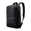 Samsonite Classic Business Leather Slim Backpack In Black