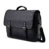 Samsonite Classic Leather Messenger Bag In Black