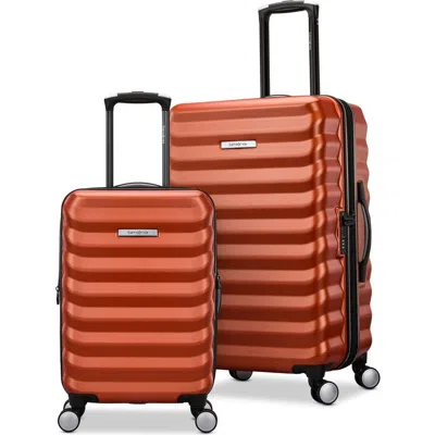 Samsonite Element Hardside Expandable 2 Piece (21"/24") Luggage Set In Copper Orange