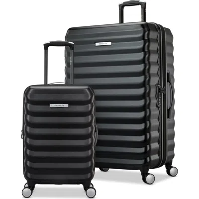 Samsonite Element Hardside Expandable 2 Piece (21"/28") Luggage Set In Alpine Black