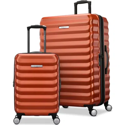 Samsonite Element Hardside Expandable 2 Piece (21"/28") Luggage Set In Copper Orange