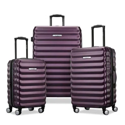 Samsonite Element Hardside Expandable 3 Piece (21"/24"/28") Luggage Set In Dusk Purple