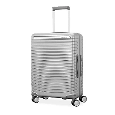 Samsonite Framelock Max Carry On Spinner Suitcase In Glacial Silver