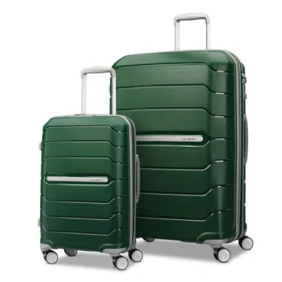 Samsonite Freeform 2-piece Set (21/28) Hardside Expandable With Double Spinner Wheels In Green
