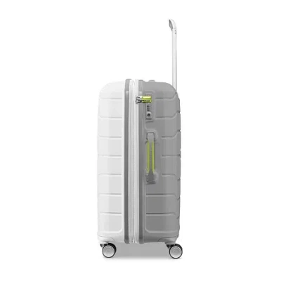 Samsonite Freeform 24 Inch Hardside Expandable Checked Spinner Luggage In White