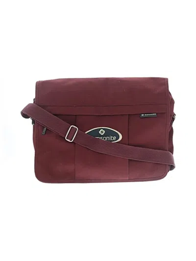 Pre-owned Samsonite Messenger In Burgundy