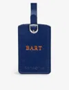 Samsonite Midnight Blue Logo-embossed Faux-leather Luggage Tag In Midnight Blue