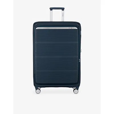 Samsonite Paralux Spinner Expandable 4-wheels Suitcase 81cm In Blue