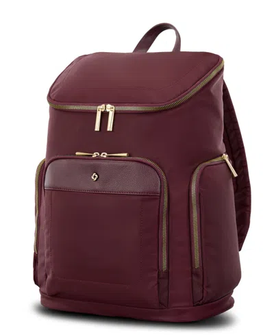 Samsonite Mobile Solution 2 Deluxe 17" Backpack In Burgundy