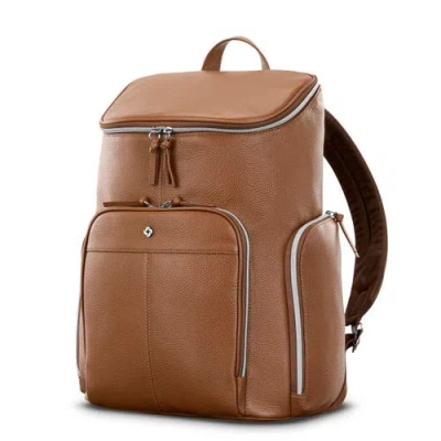 Samsonite Mobile Solution 2 Leather Deluxe Backpack In Brown