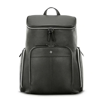 Samsonite Mobile Solution 2 Leather Deluxe Unisex Adult Padded Straps Backpack In Green