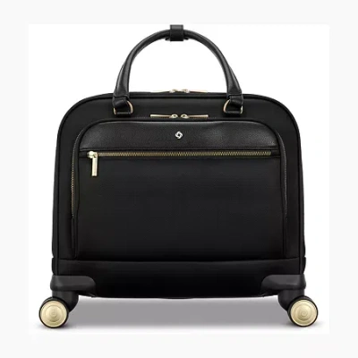 Samsonite Mobile Solution 2 Spinner Mobile Office 17 Inch Softside Carry-on Spinner Luggage In Black