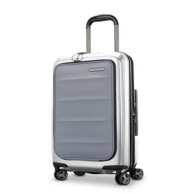 Samsonite Octiv Pro Front Pocket Carry-on 20-inch Hardside Spinner In Silver