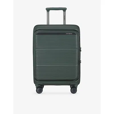 Samsonite Olive Paralux Spinner Expandable 4-wheel Suitcase 55cm In Green