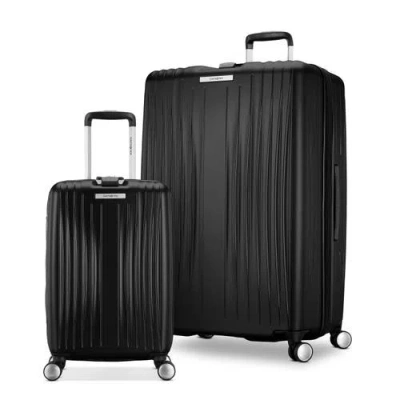 Samsonite Opto 3 Hardside 2 Piece Set (co/lg) Spinner Luggage In Black