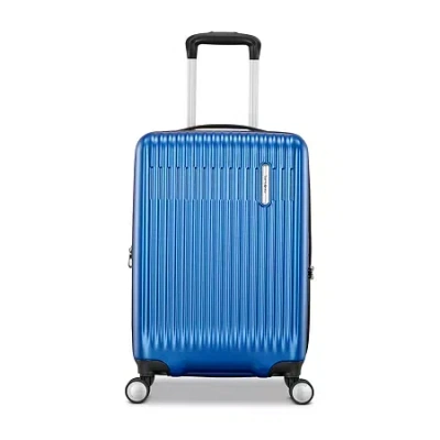 Samsonite Opto 4 20 Inch Hardside Carry-on Spinner Luggage In Blue