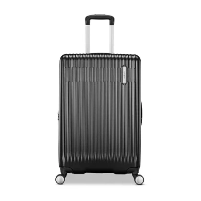 Samsonite Opto 4 25 Inch Hardside Checked Spinner Luggage In Black