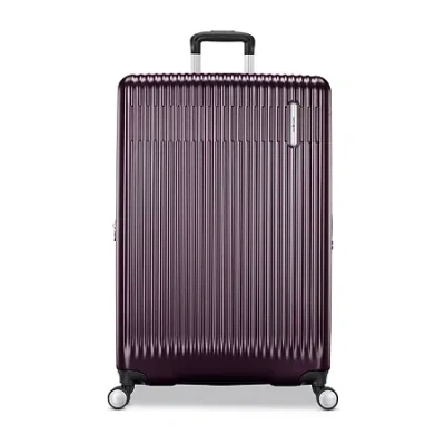 Samsonite Opto 4 29 Inch Hardside Checked Spinner Luggage In Purple