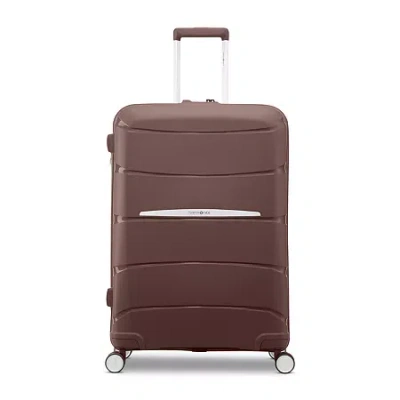 Samsonite Outline Pro 24 Inch Hardside Checked Spinner Luggage In Brown