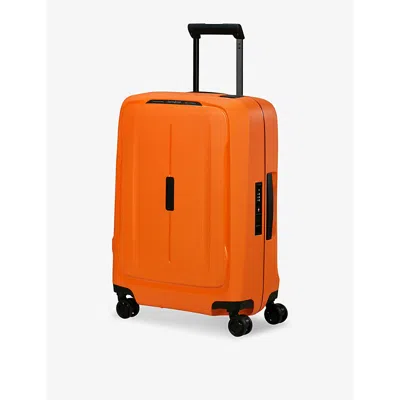 Samsonite Papaya Orange Essens Spinner Hard Case 4 Wheel Recycled-polypropylene Cabin Suitcase 55cm