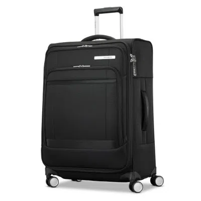 Samsonite Portlift Softside 25" Medium Checked Spinner Luggage In Black