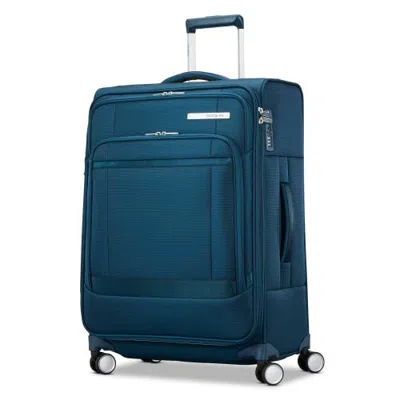 Samsonite Portlift Softside 25" Medium Checked Spinner Luggage In Marine Blue