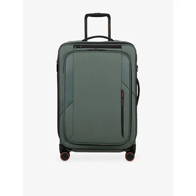 Samsonite Spinner Expandable Woven Suitcase 67cm In Green